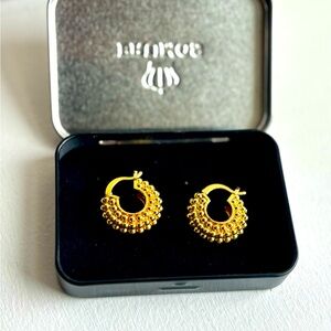 Frumos 18k Gold Plated Hoop Earrings